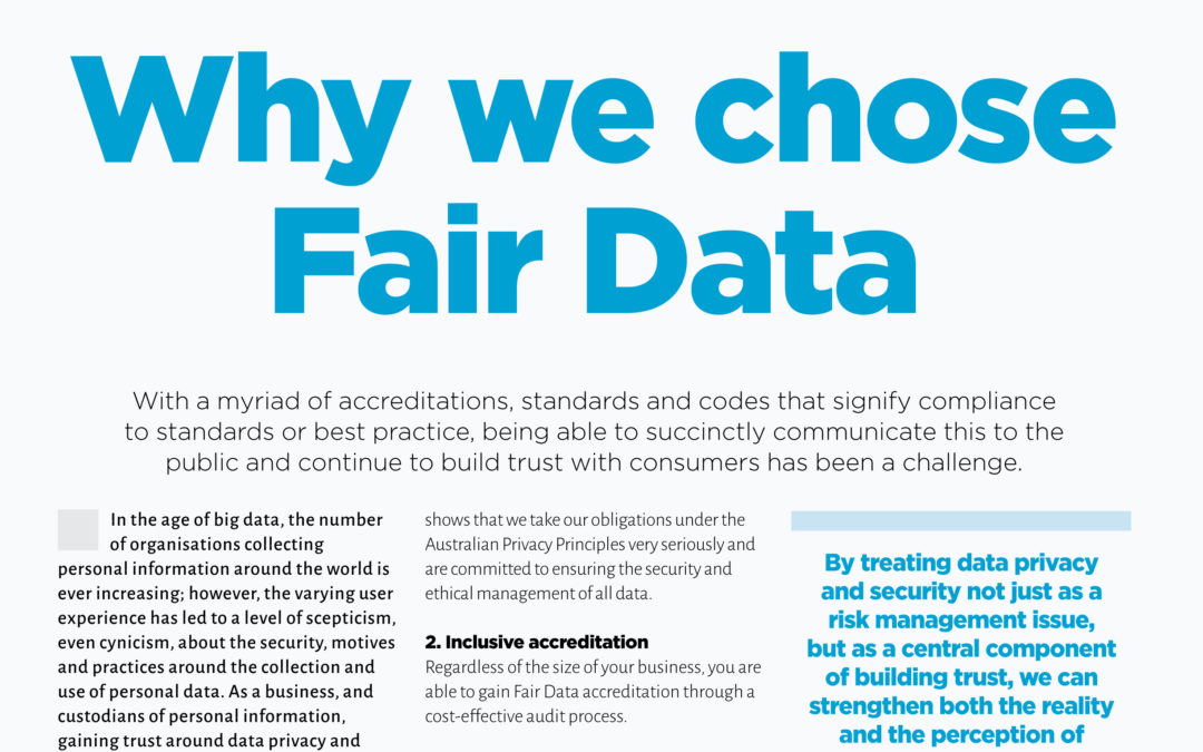 Why we chose Fair Data
